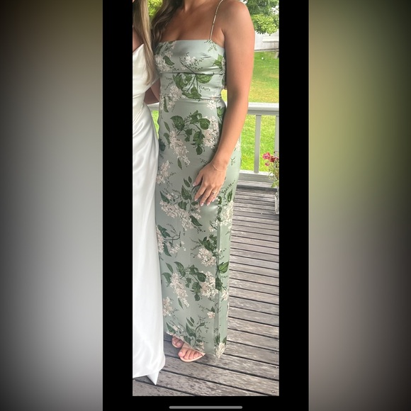 Frankie Silk Dress in Tea Garden - Picture 2 of 2